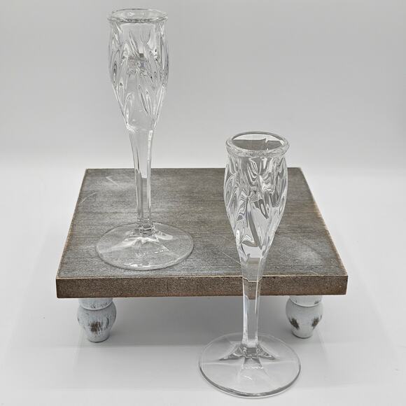 Vintage Gorham 1831 Crystalites Candlestick Holders Star Blossom Design Set/2 - Picture 4 of 8